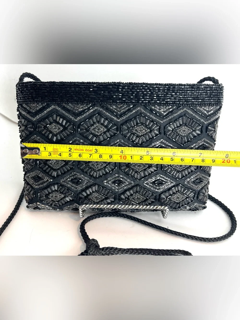 Black Beaded Evening Bag
